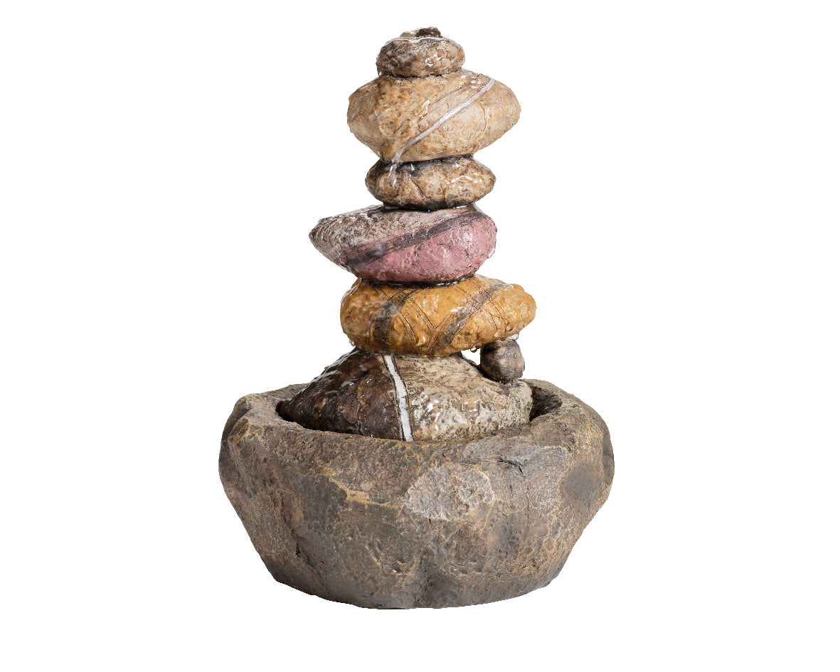 FONTANA EFFETTO ROCCIA NATURALE CON LED 22X30CM