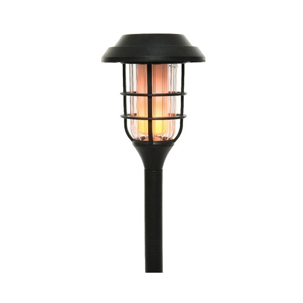 LAMPADA SOLARE TORCIA EFFETTO FIAMMA H31,5 CM NERA