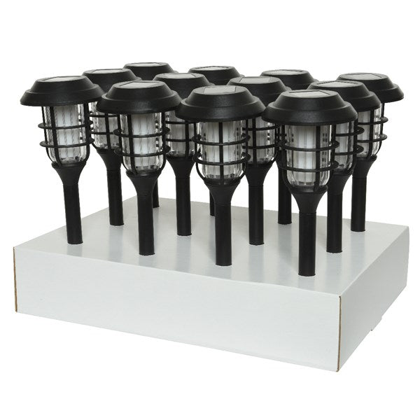 LAMPADA SOLARE TORCIA EFFETTO FIAMMA H31,5 CM NERA