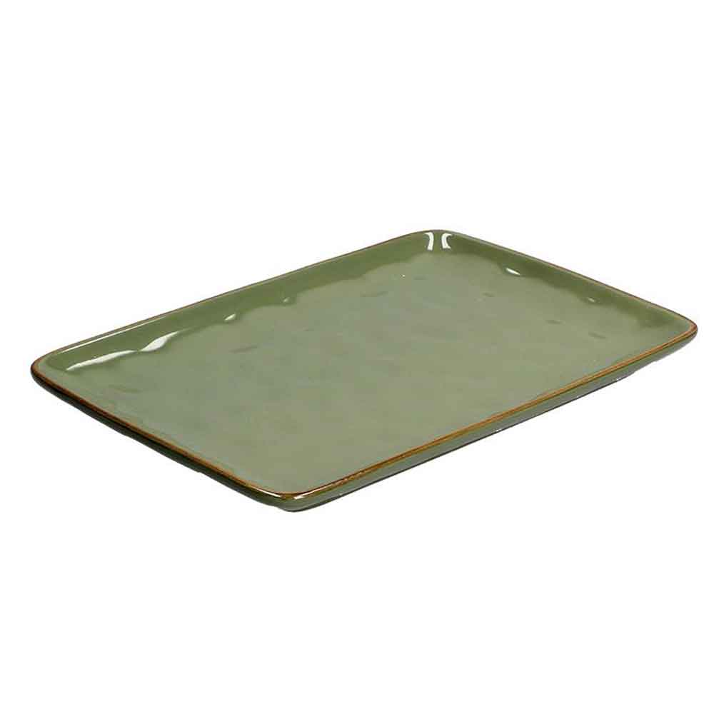PIATTO RETTANGOLARE VERDE OLIVA CONCERTO 27X19CM