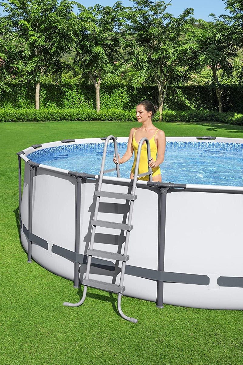 PISCINA STEEL PRO MAX 457X122CM CON POMPA FILTRO SCALETTA E TELO COPERTURA