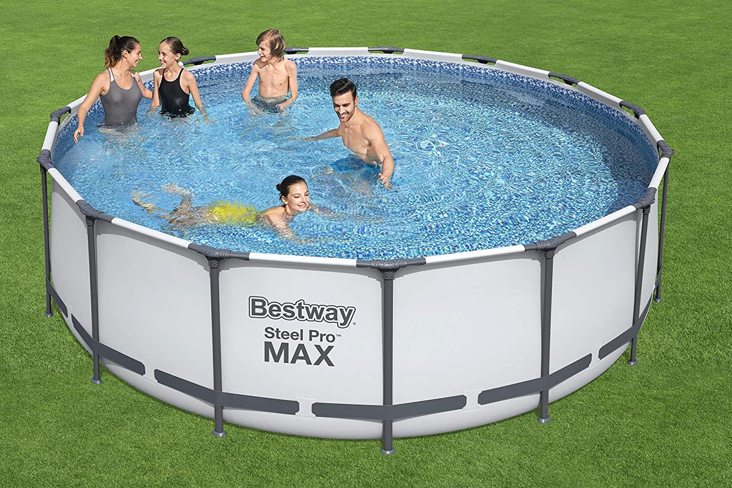 PISCINA STEEL PRO MAX 457X122CM CON POMPA FILTRO SCALETTA E TELO COPERTURA