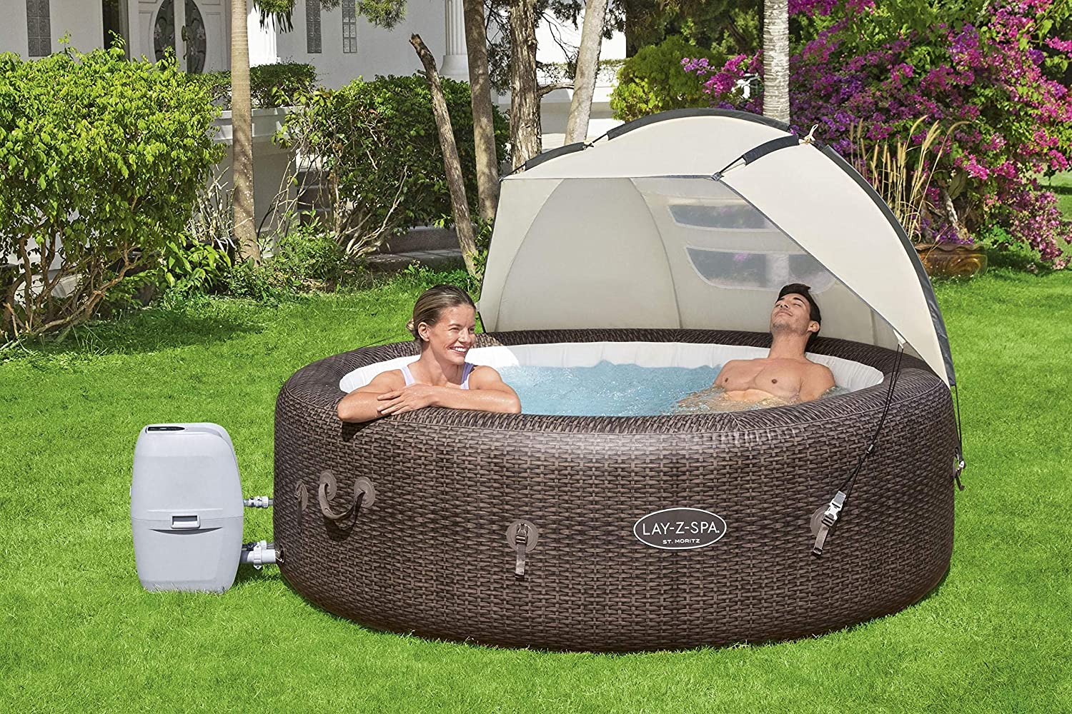 TETTUCCIO PARASOLE PER PISCINA SPA LAY-Z-SPA 183X94X109CM