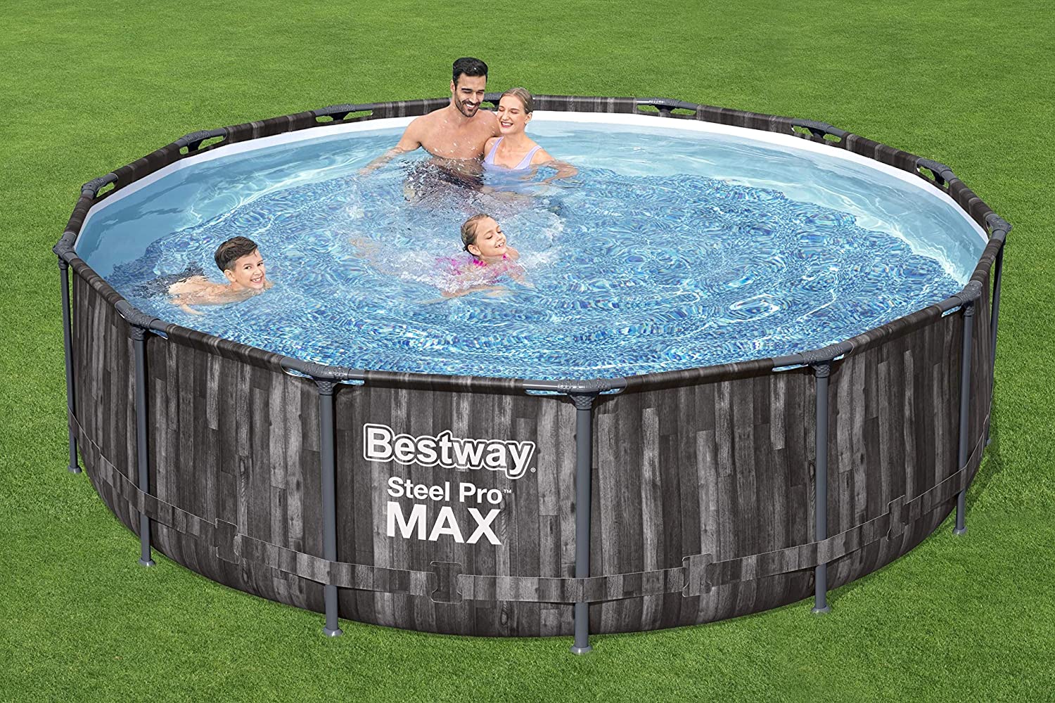 PISCINA ROTONDA STEEL PRO MAX 427X107 CON POMPA FILTRO SCALETTA E COPERTURA