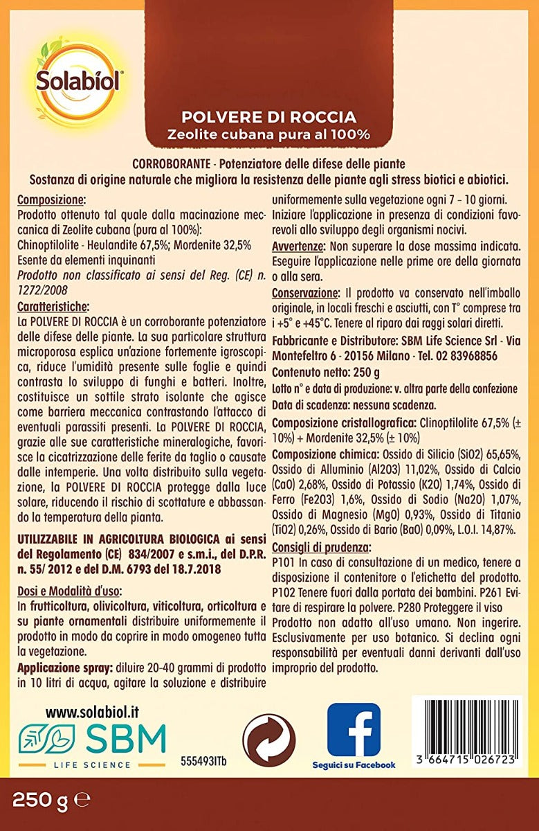 ZEOLITE CUBANA CORROBORANTE NATURALE  250GR