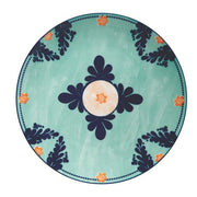 PIATTO PIANO IN MAIOLICA 26.5CM TEAL