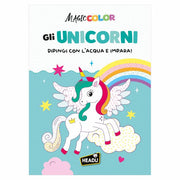 Libro da colorare ad acqua Gli Unicorni HEADU