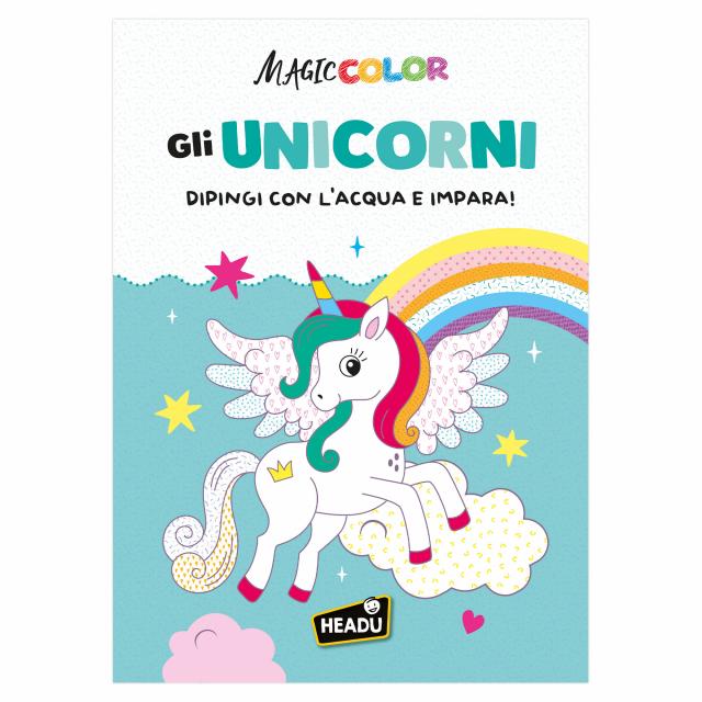 Albo Dipingi con l'Acqua Gli Unicorni 24 pagine Headu