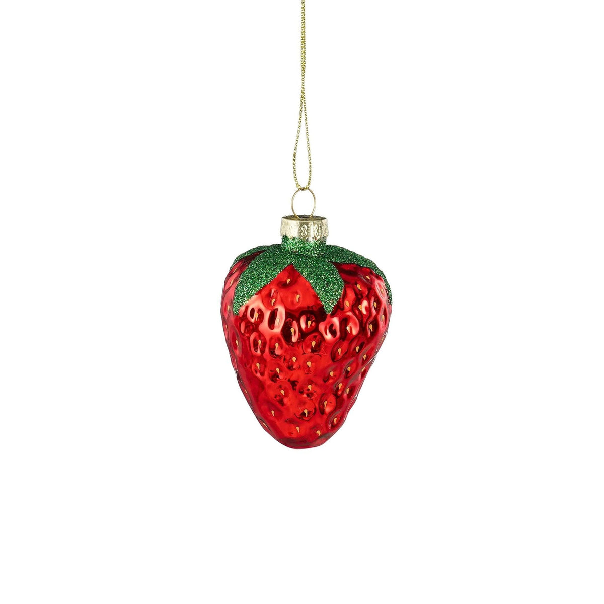 Mica Decorations Ornamento natalizio a forma di fragola 6 x 6 x 7,5 cm, rosso/verde
