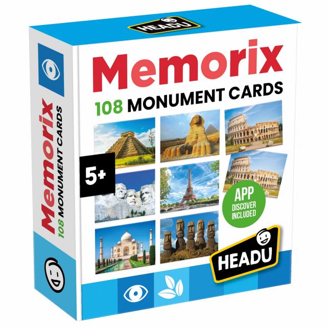 Gioco di Memoria Fotografica 108 Monument Cards 5+ Headu