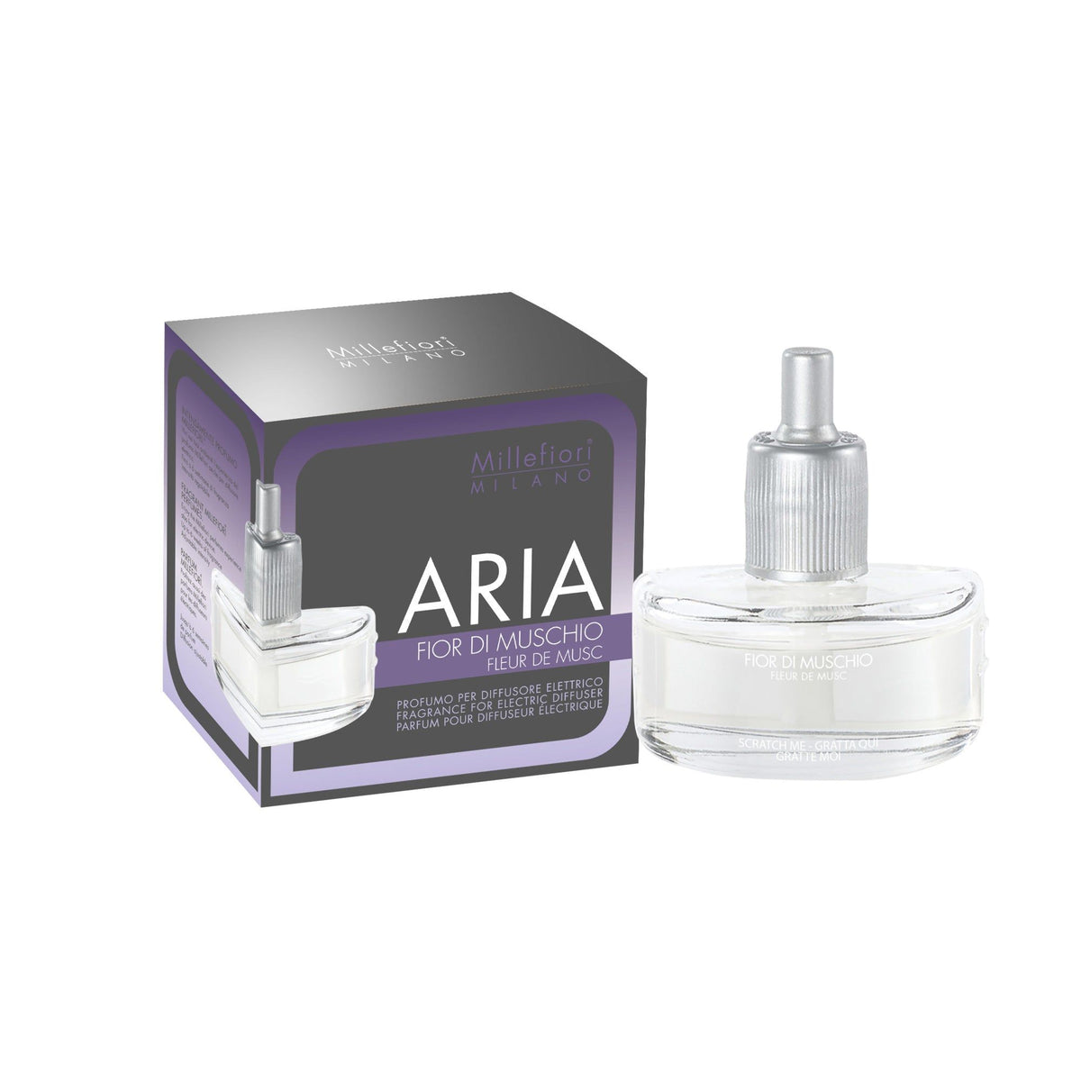 Millefiori Milano Ricarica Aria Fragranza per Diffusore Elettrico Fior di Muschio, 20 ml