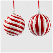 PALLINA DI NATALE A RIGHE, Ø10CM, ASSORTITO