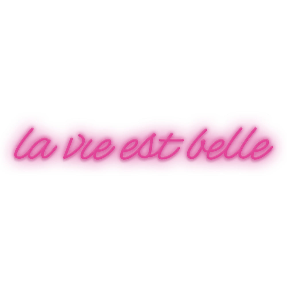 INSEGNA LUMINOSA  NEON CANDYSHOCK MEDIUM LA VIE EST BELLE VIOLA