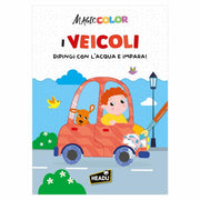 Albo da colorare con acqua Veicoli 24 pagine HEADU
