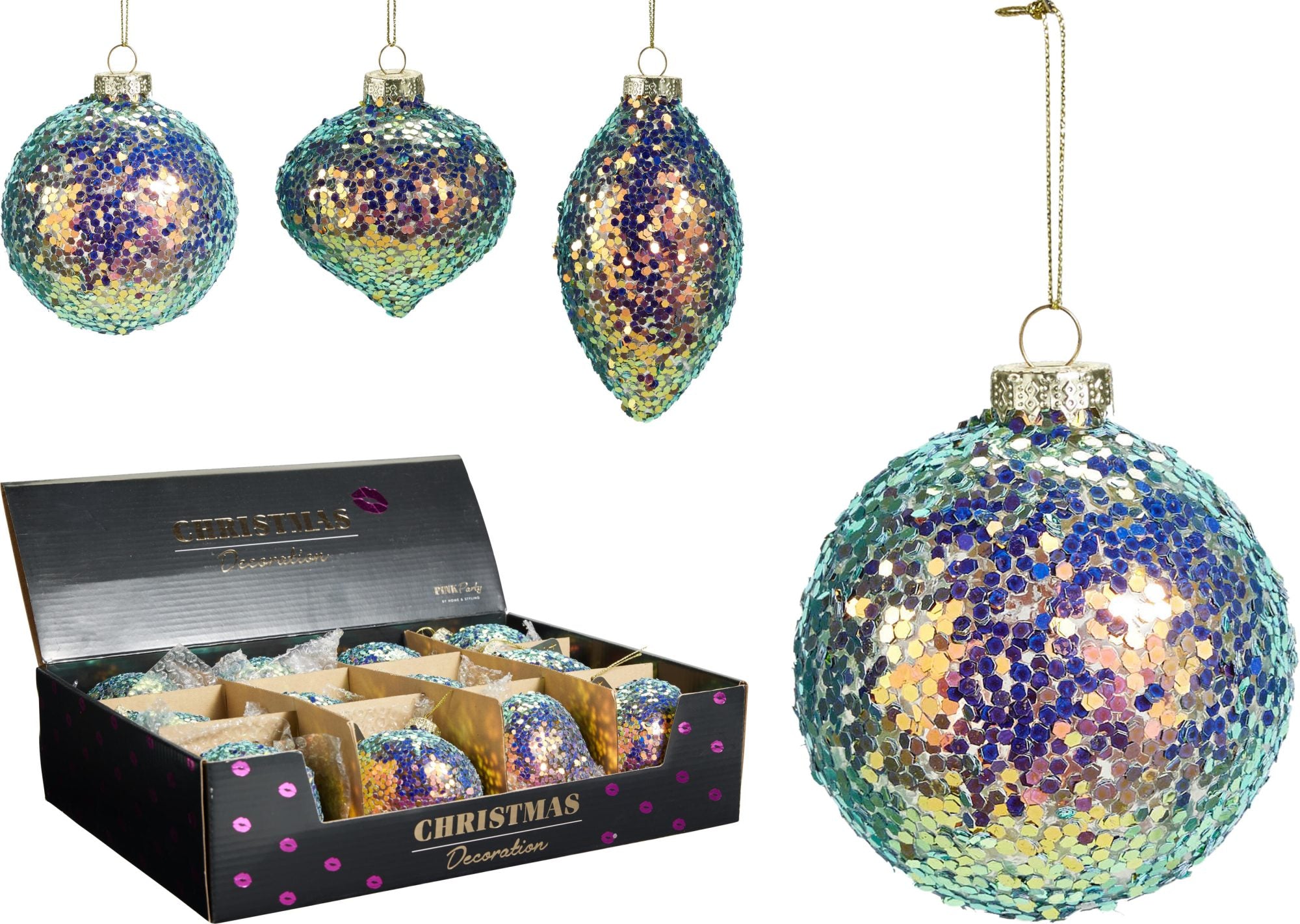 Decorazione natalizia blu modello assortito PERAGA CHRISTMAS