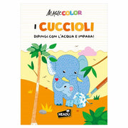 Libro da Colorare ad Acqua I Cuccioli (24 pagine) HEADU