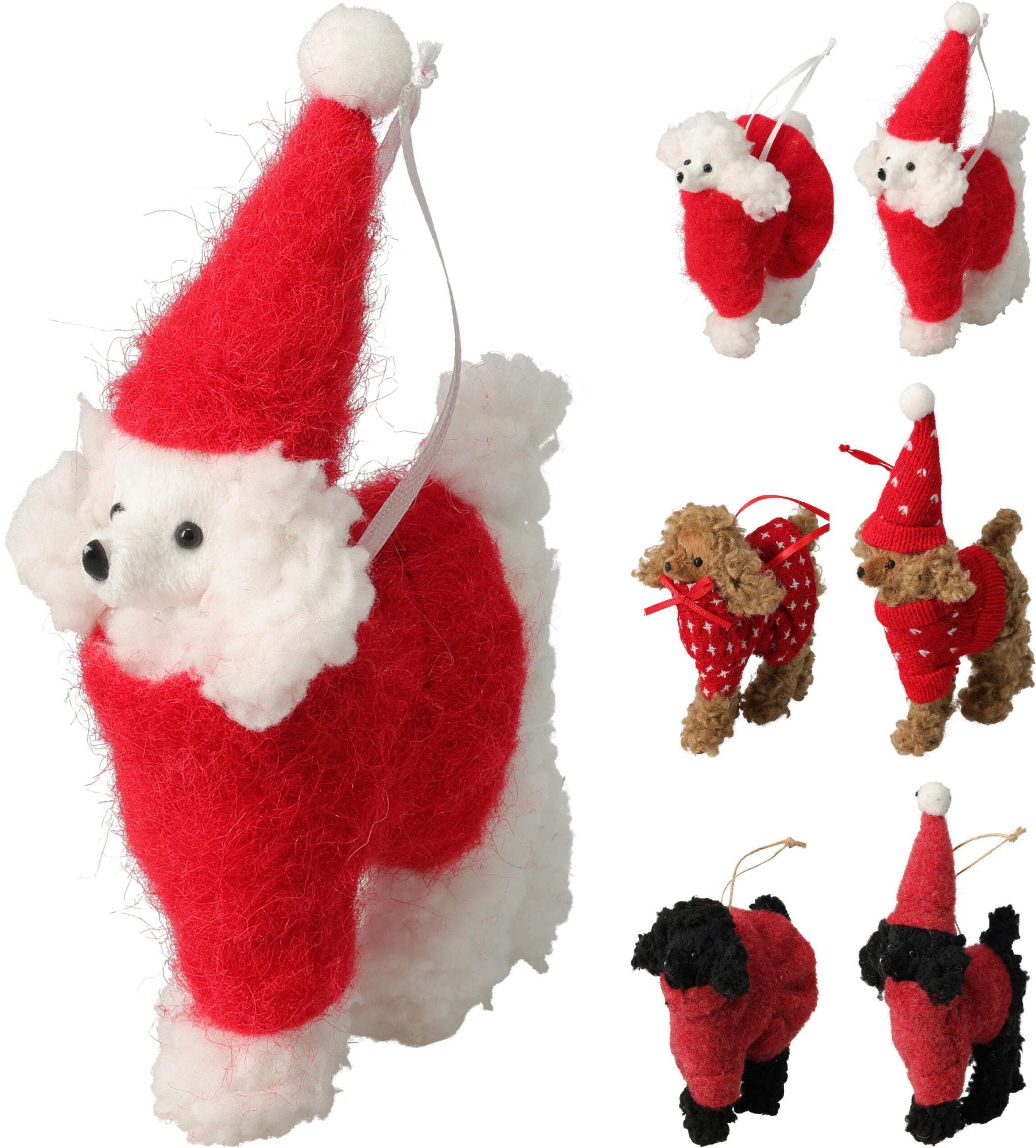 Pendente natalizio a forma di cane 12 cm rosso modello assortito PERAGA CHRISTMAS