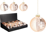Pallina di Natale in rilievo 10 cm modello assortito PERAGA CHRISTMAS