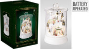 Cupola con scena sciistica e LED 33 cm PERAGA CHRISTMAS