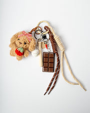 Teddy Charm Portachiavi con Ciondoli Multicolore Blogo