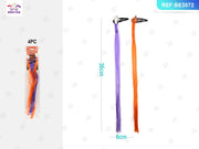 Fermacapelli Halloween con parrucca viola o arancione modello assortito PartyGo