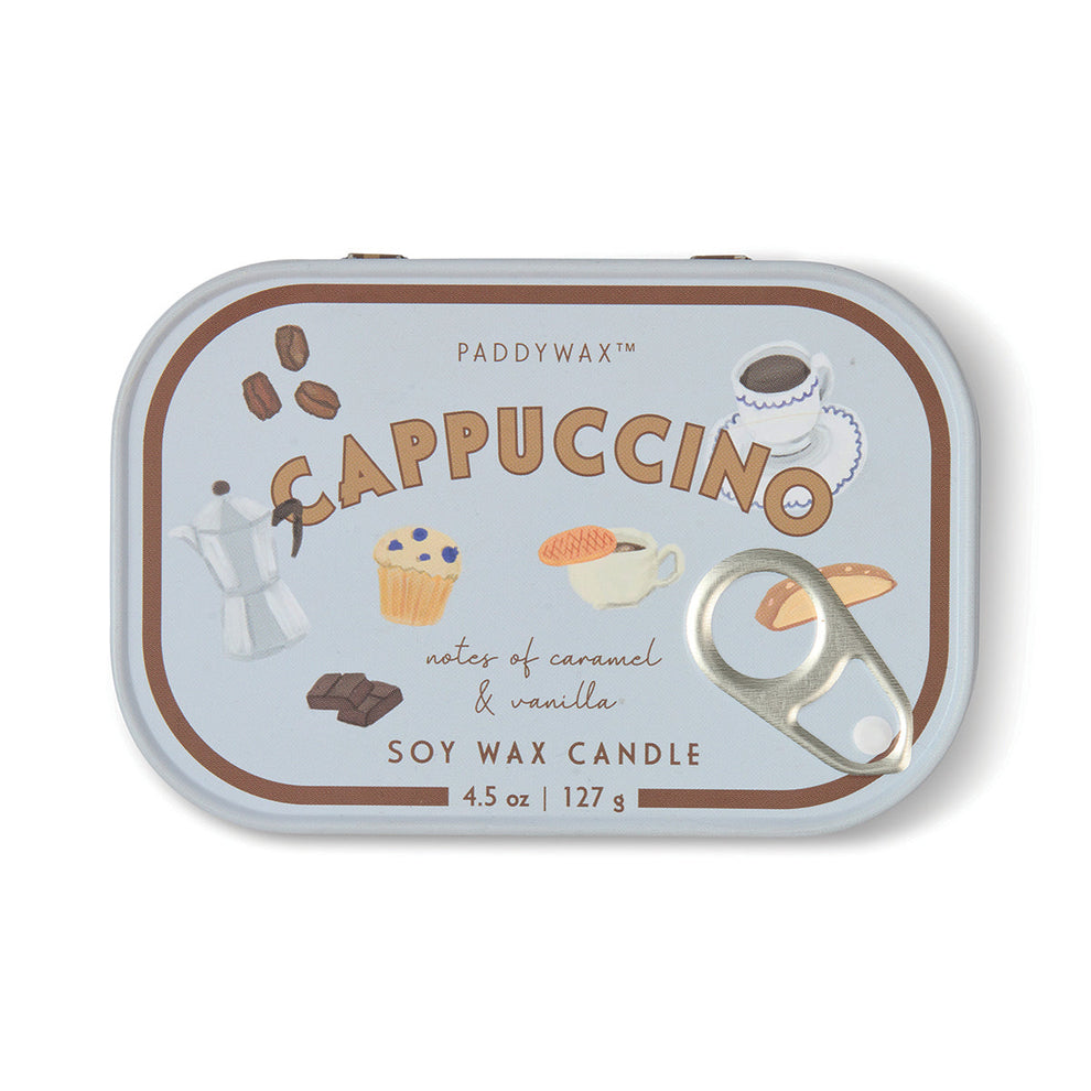 Candela in Latta Bistro Cappuccino Cioccolato e Ciliegia 127g Paddywax