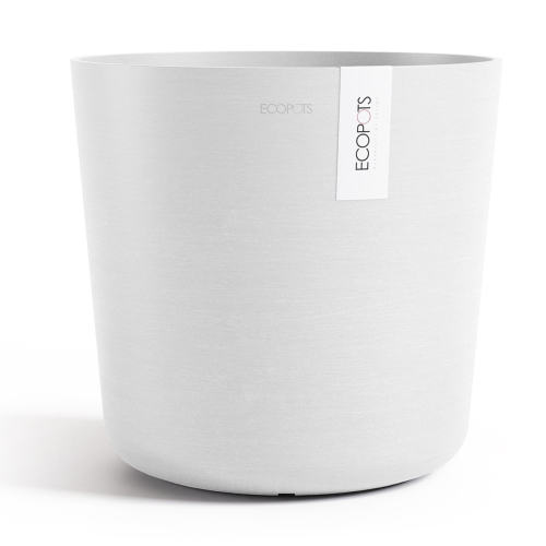 Vaso Rotondo Lima D25 H25,50 Cm Bianco Puro Ecopots
