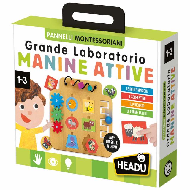 Pannelli Montessoriani Grande Laboratorio Manine Attive 1-3 Anni Headu
