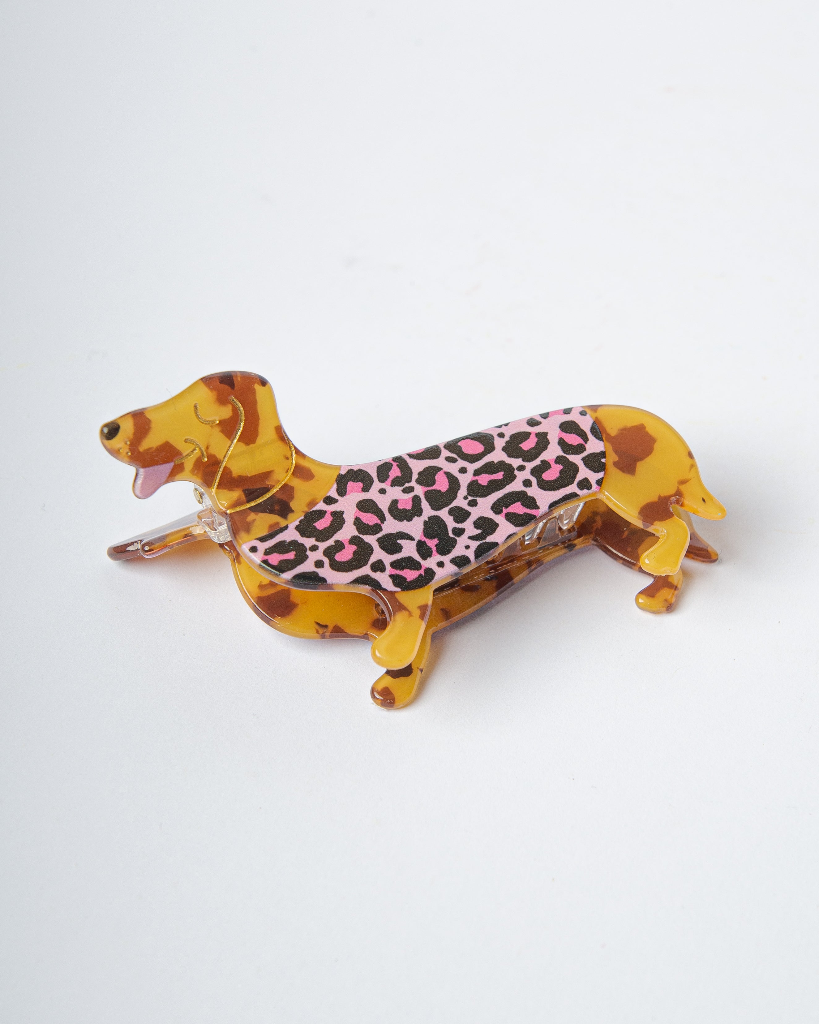 Pinza per capelli Peleo Dog Giallo Maculato Rosa Blogo