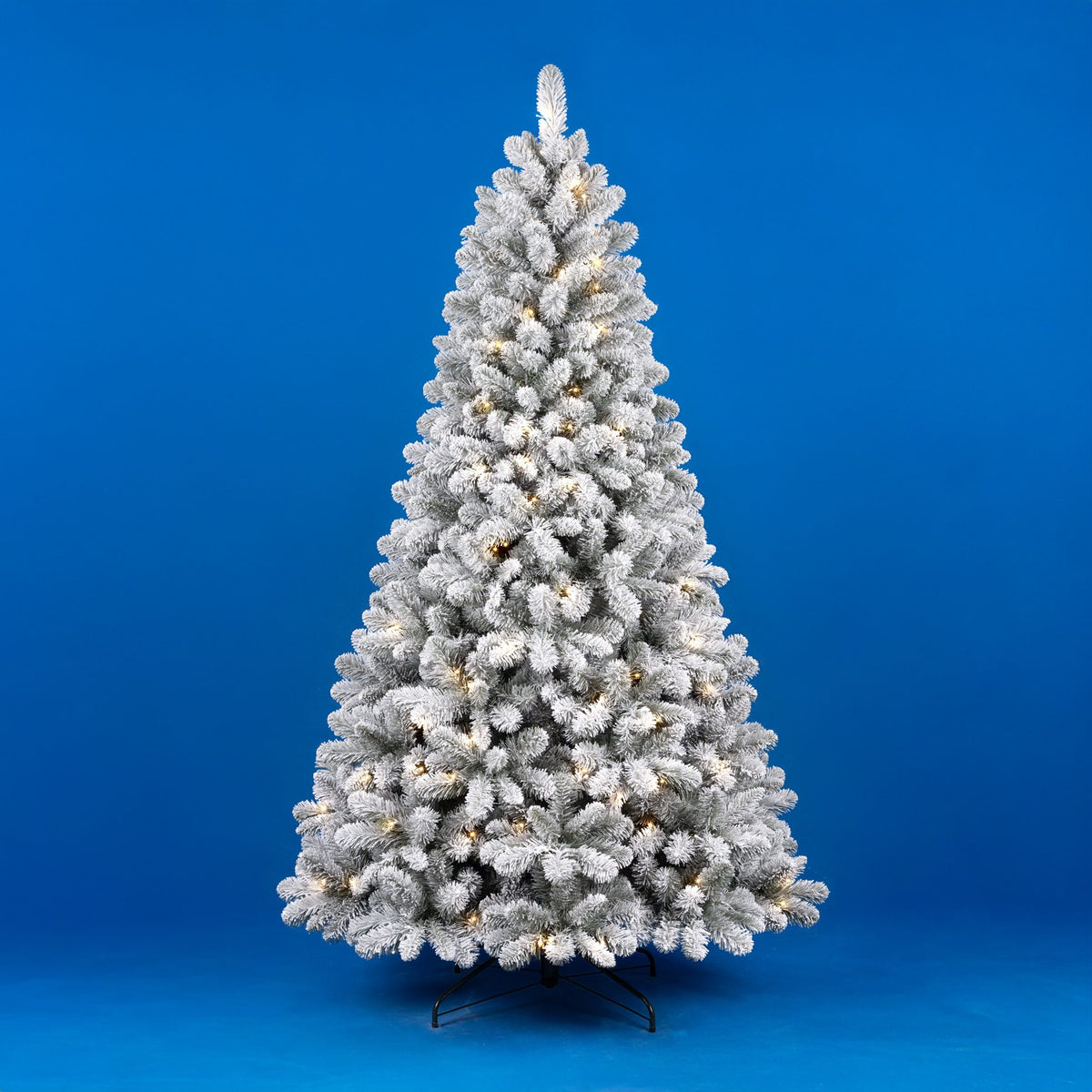 Albero di Natale floccato Colosseo Altezza 270cm Bianco