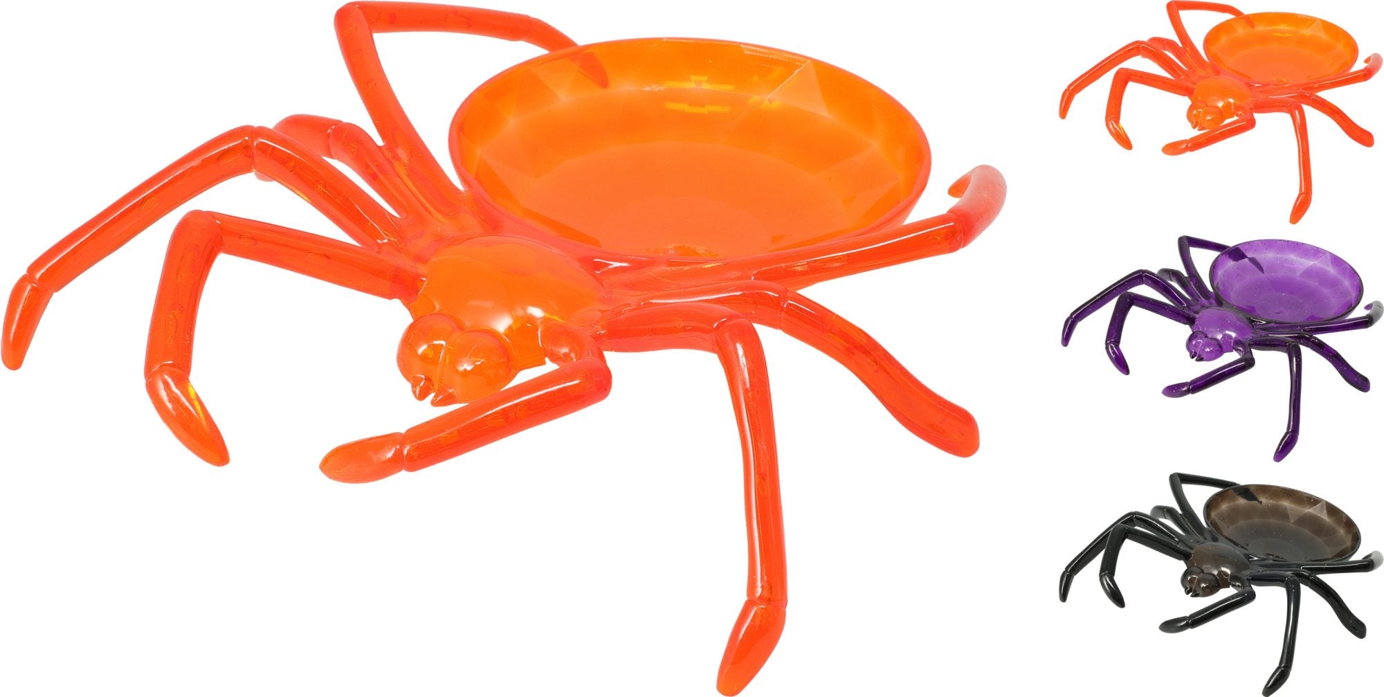Ciotola ragno Halloween 26 cm nera viola o arancione modello assortito PERAGA CHRISTMAS