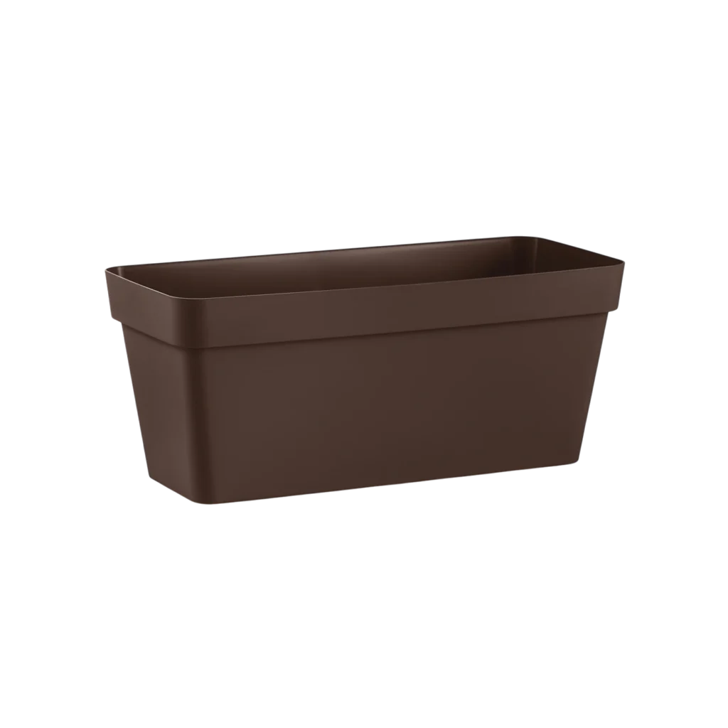 Fioriera rettangolare Cleo con ruote 60 cm bronzo VECA