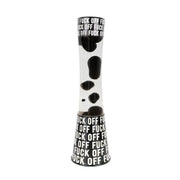 Lava Lamp TOWER Fuck off  bianca nera FISURA
