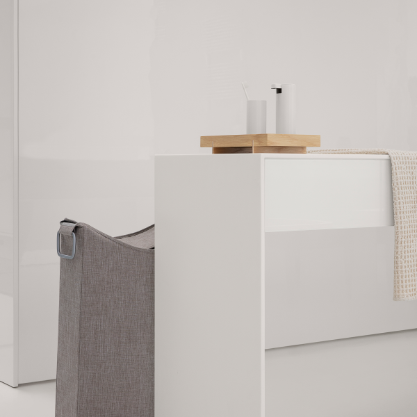 Cesto Portabiancheria Frisco 70x45x28 cm Taupe Blomus
