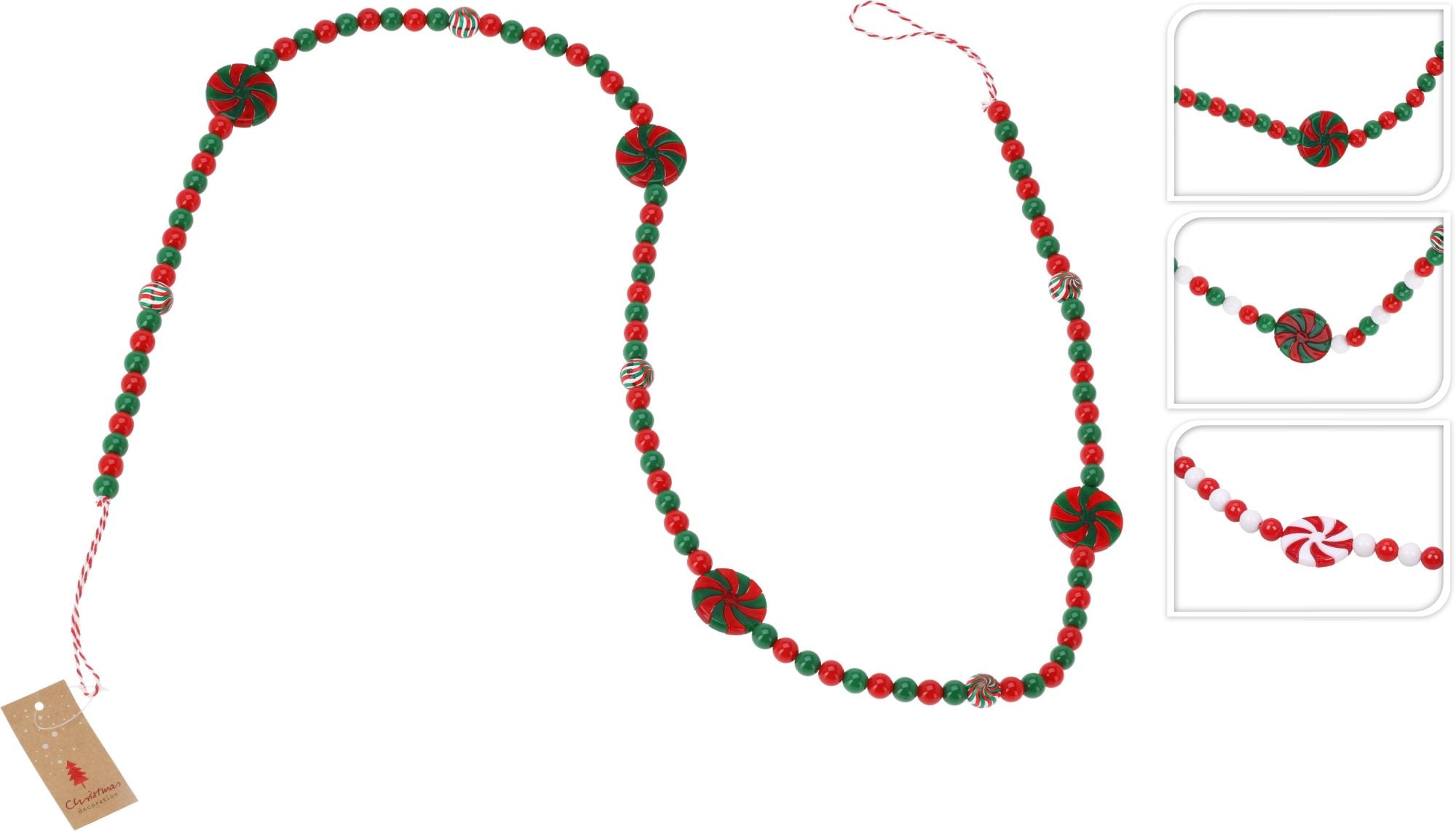 Ghirlanda candy 140 cm modello assortito PERAGA CHRISTMAS