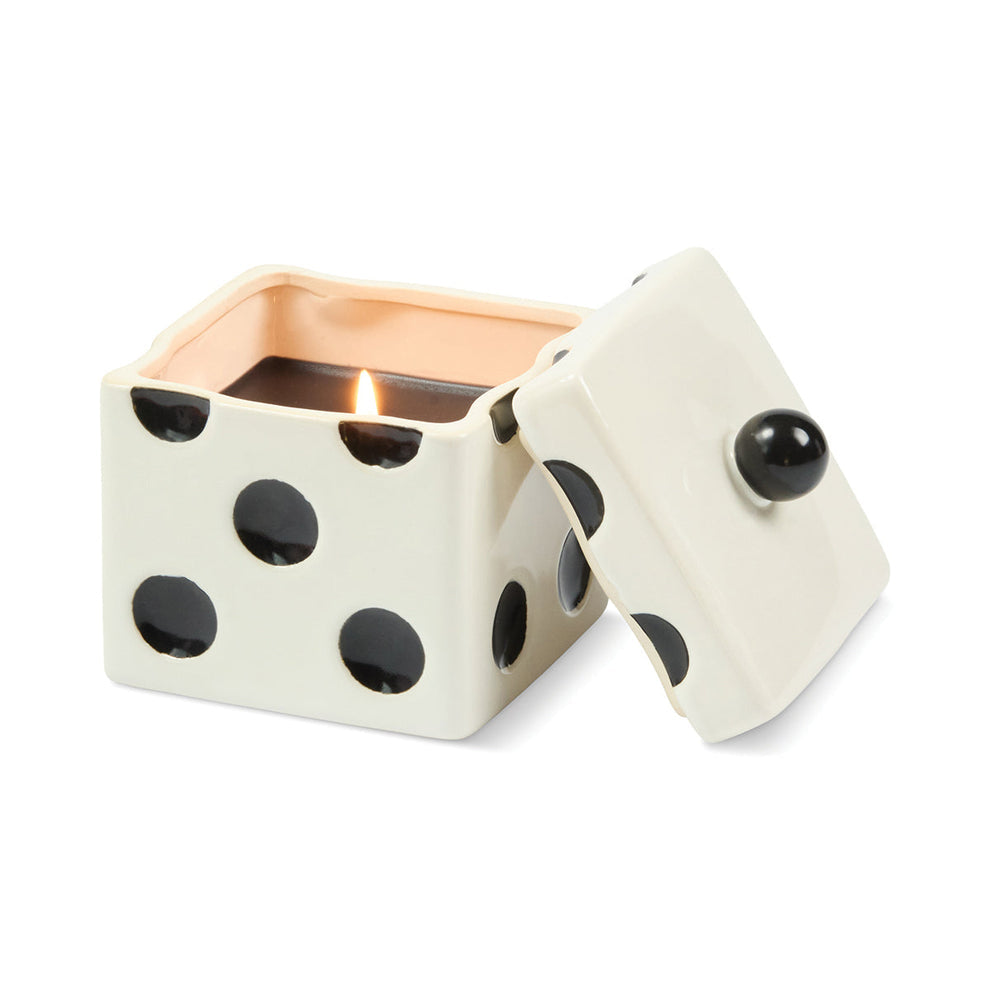 Candela Cera Ceramica Lucky Dice 283g Nera Paddywax
