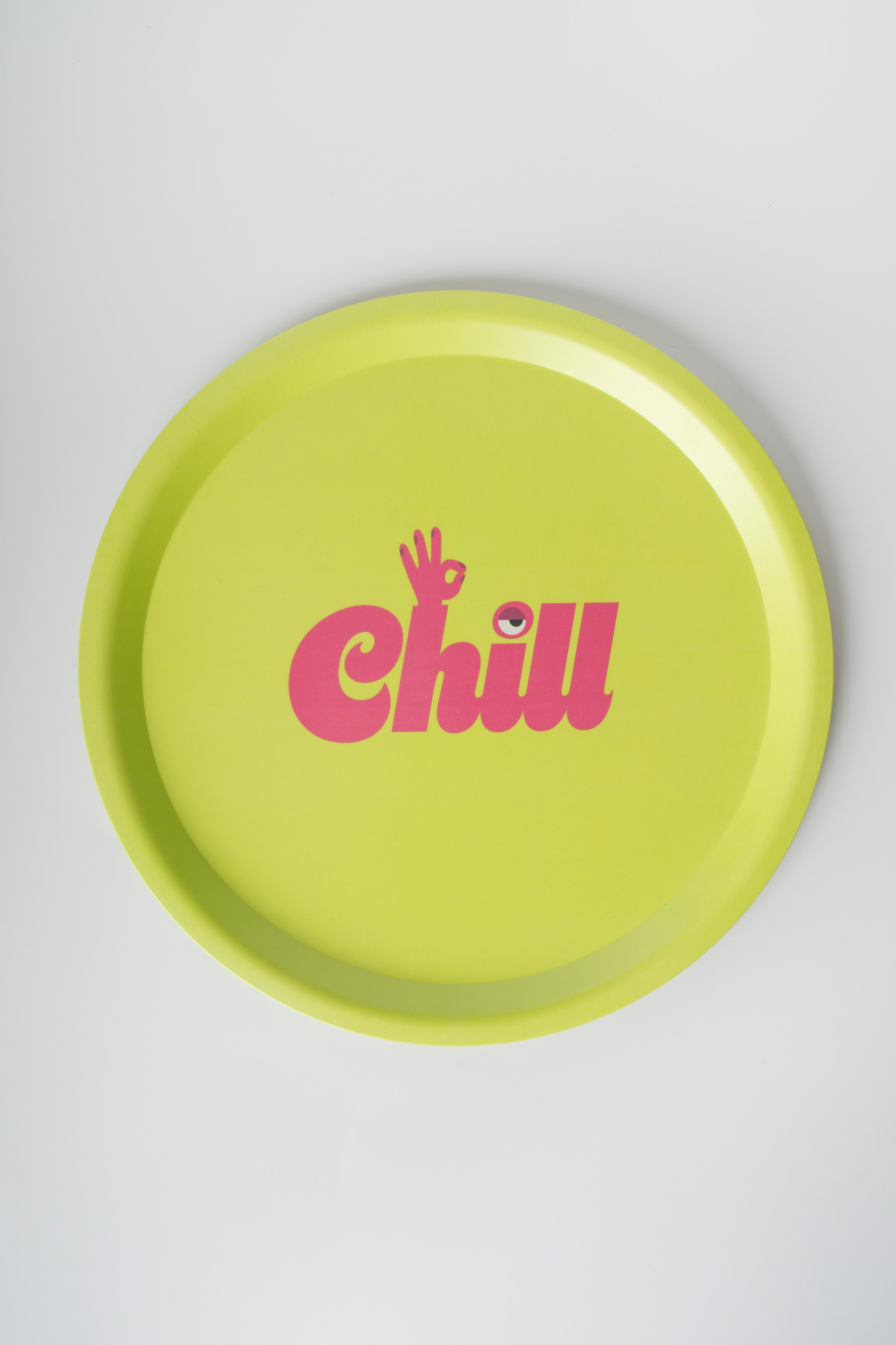 Vassoio Decorato Chill D 34,8 cm Verde Lime Fucsia Blogo