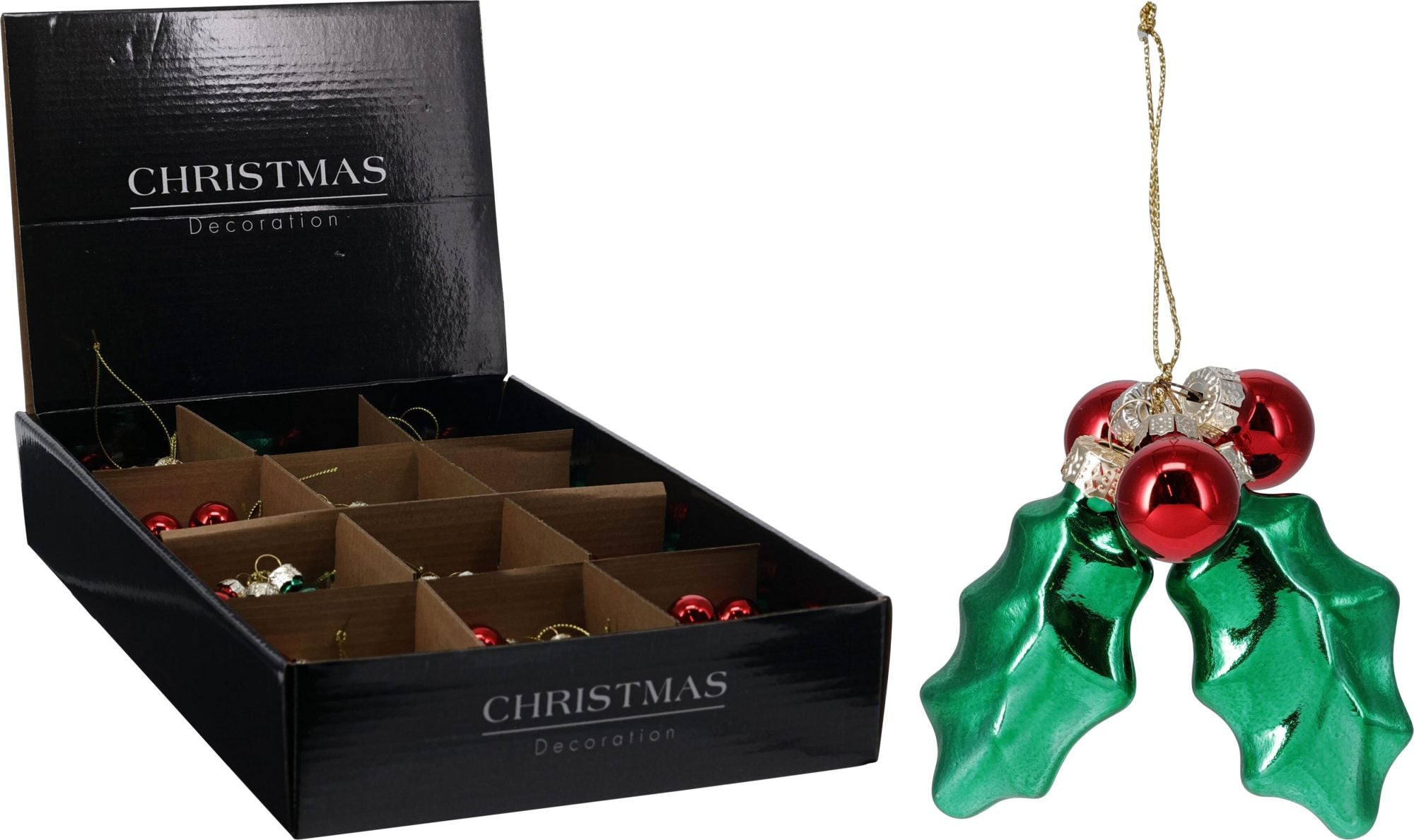 Decorazione natalizia con agrifoglio 3 x 2 x 6 cm PERAGA CHRISTMAS