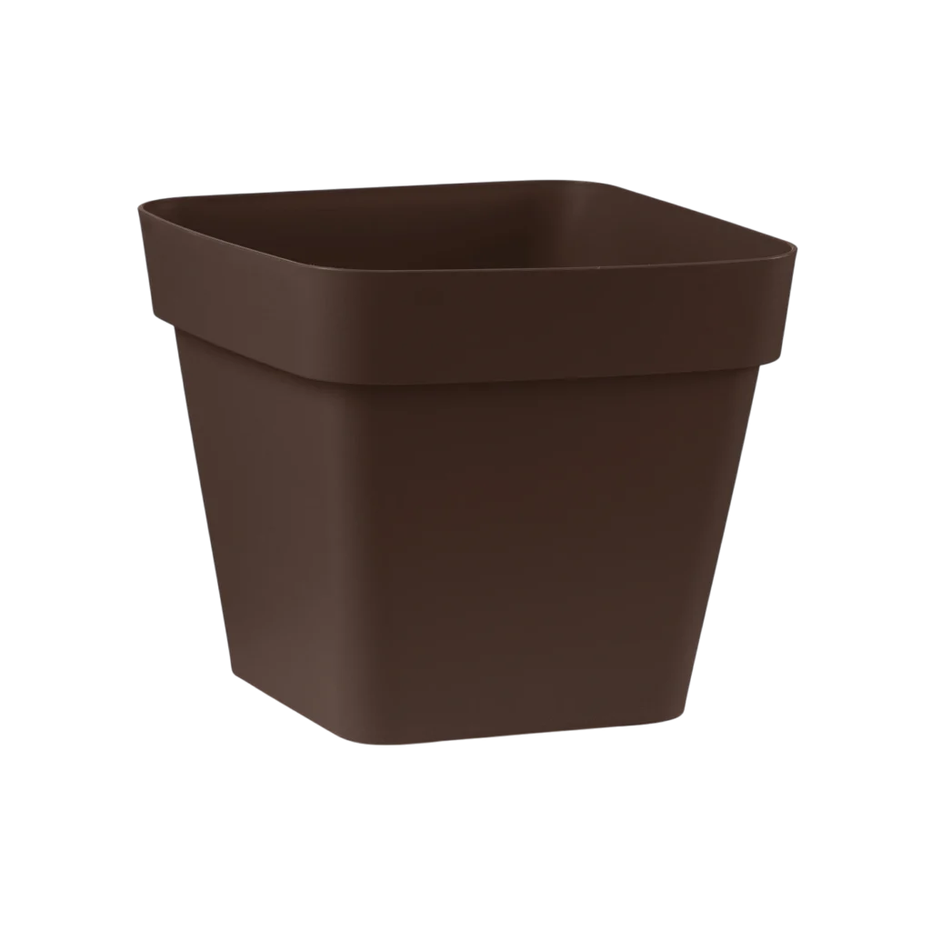 Vaso quadrato Cleo 24 cm bronzo VECA