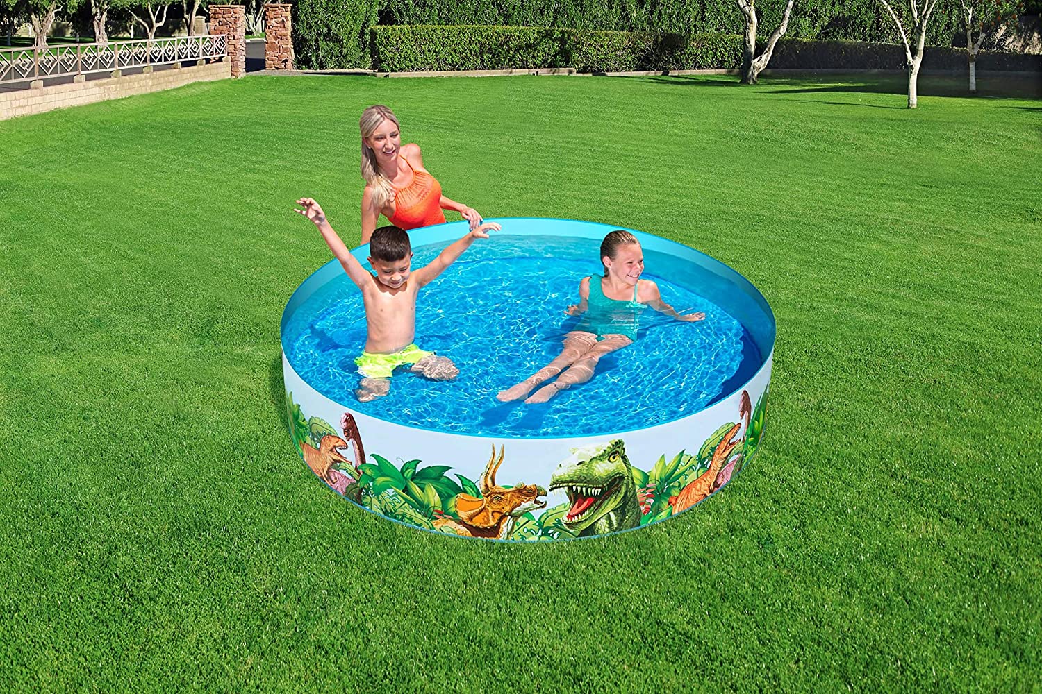 PISCINA RIGIDA DINOSAURI 183X183X38CM