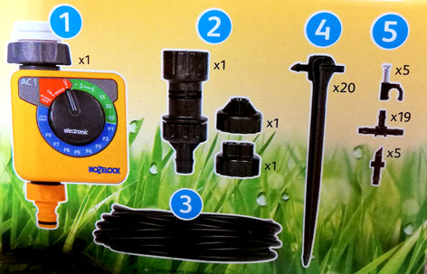 PROGRAMMATORE AC1 KIT DI IRRIGAZIONE 20 GOCCIOLATORI