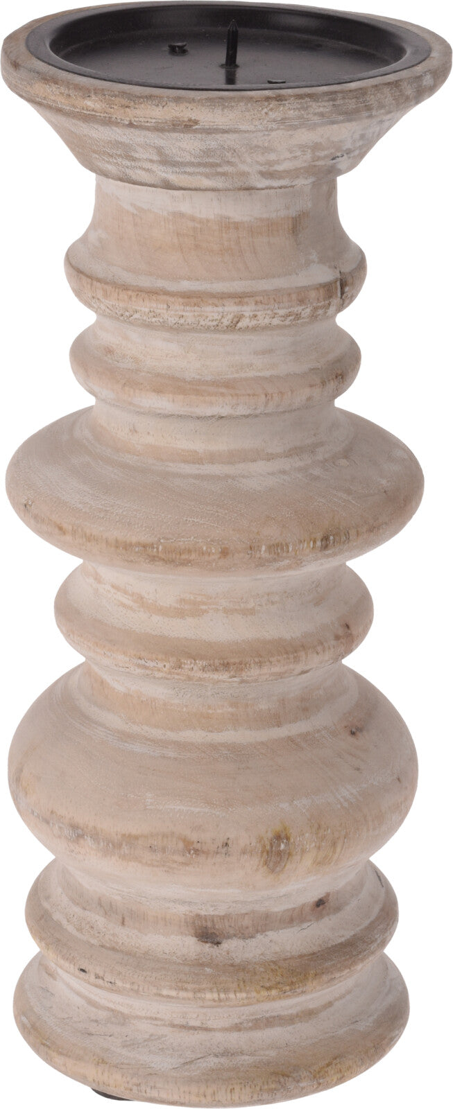 PORTACANDELE IN LEGNO MANGO 10X24CM