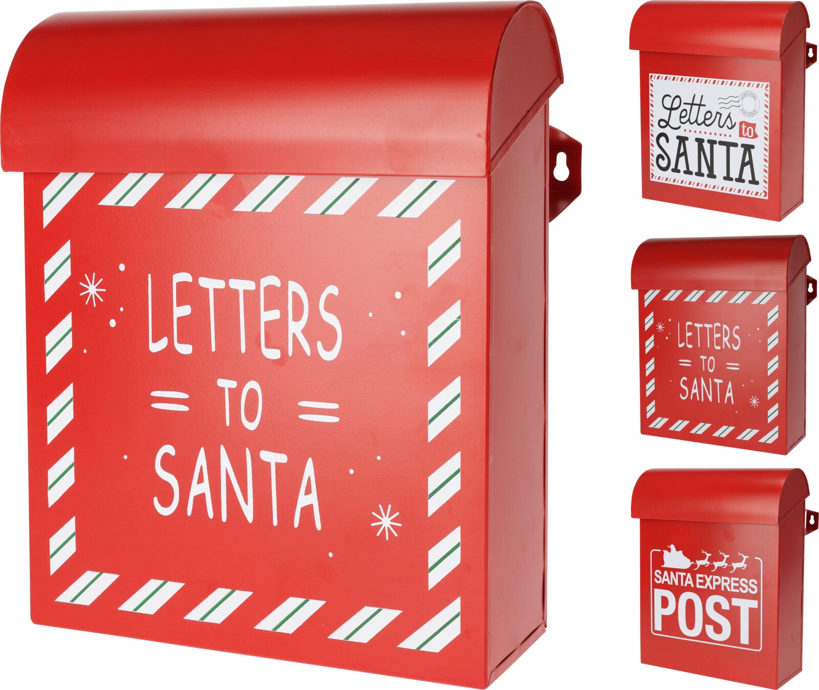 CASSETTA POSTALE NATALIZIA ROSSA 29CM MODELLO ASSORTITO