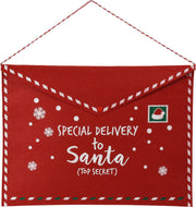 BUSTA DI NATALE APPENDIBILE 38X50CM ROSSA