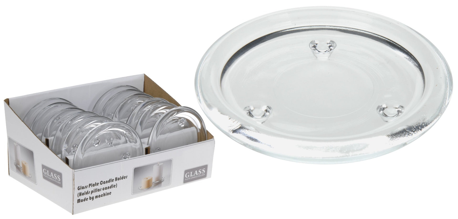 OFFERTA 6 SOTTOCERA IN VETRO PER CANDELE 10CM