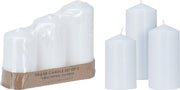 SET 3 CANDELE BIANCHE