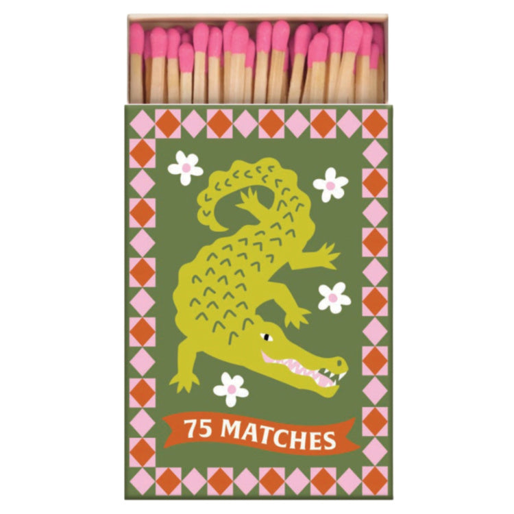 Scatola di Fiammiferi Lunghi Decorata Coccodrillo (75 pz) Paddywax