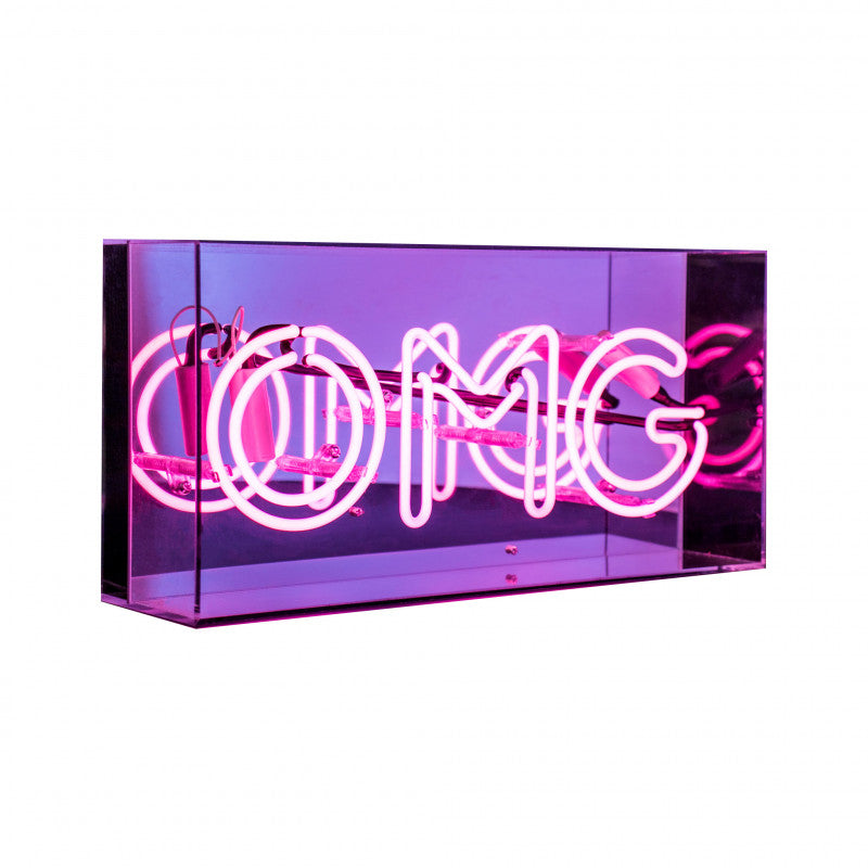 NEON LUMINOSO SCRITTA OMG ROSA
