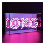 NEON LUMINOSO SCRITTA OMG ROSA