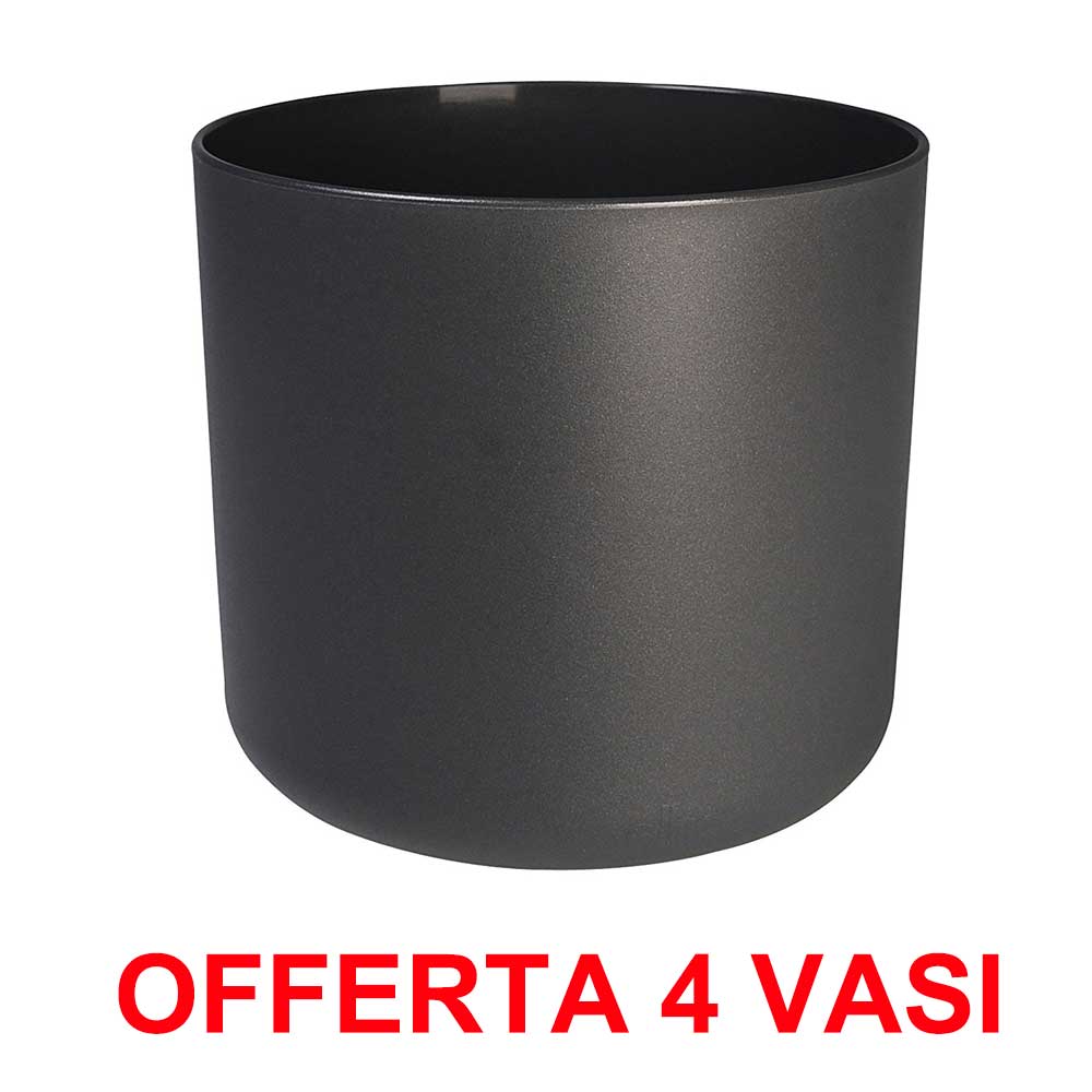 OFFERTA 4 VASO B.FOR SOFT ROUND 18CM ANTRACITE